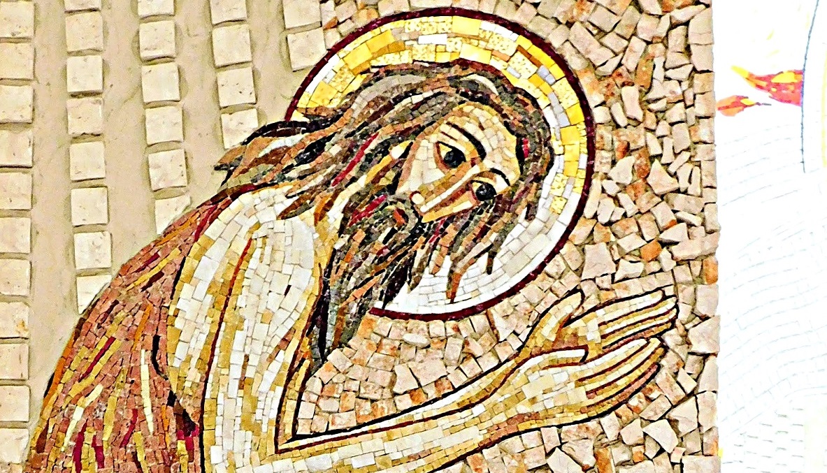 Mosaico de Juan Bautista (foto de la hermana Amata)